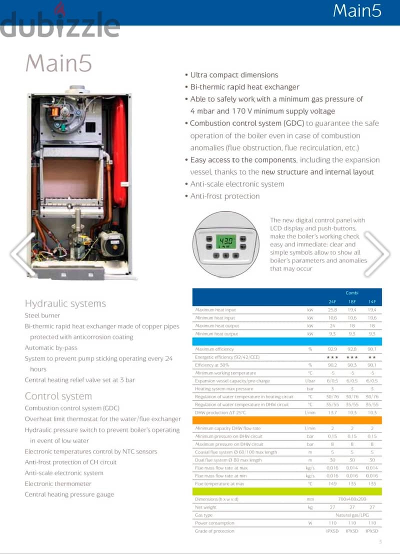 Baxi main 5 combi boiler 2