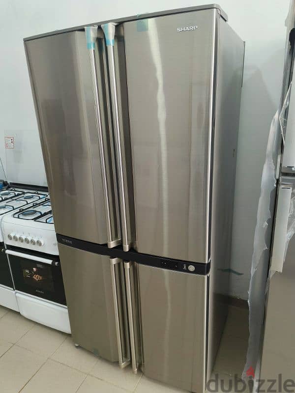 Refrigerator Sharp 30ft 4Doors براد شارب ٤ أبواب ستانلس 1