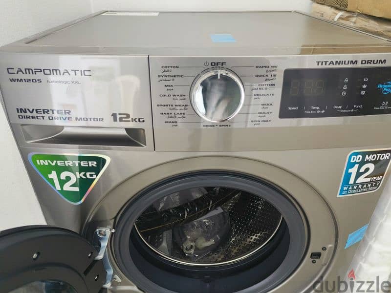 Washer Campomatic 12kg Inverter غسالة كامبوماتيك إنفرتر 1