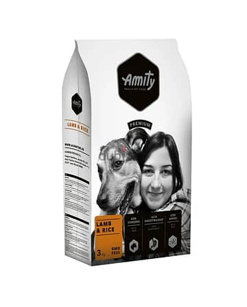 Amity Premium Adult Dog Dry Food - Lamb & Rice - 3 kg