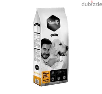 Amity Premium Adult Dog Dry Food - Pork & Rice - 3 kg