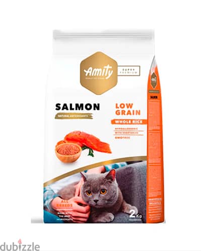 Amity Super Premium Adult Cat Dry Food - Salmon - 2 kg