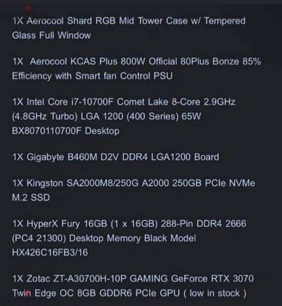 gaming Pc 3070rtx 4