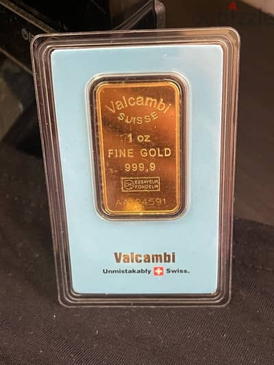 Valcambi Gold Ounse Blue Piece Credit Suisse