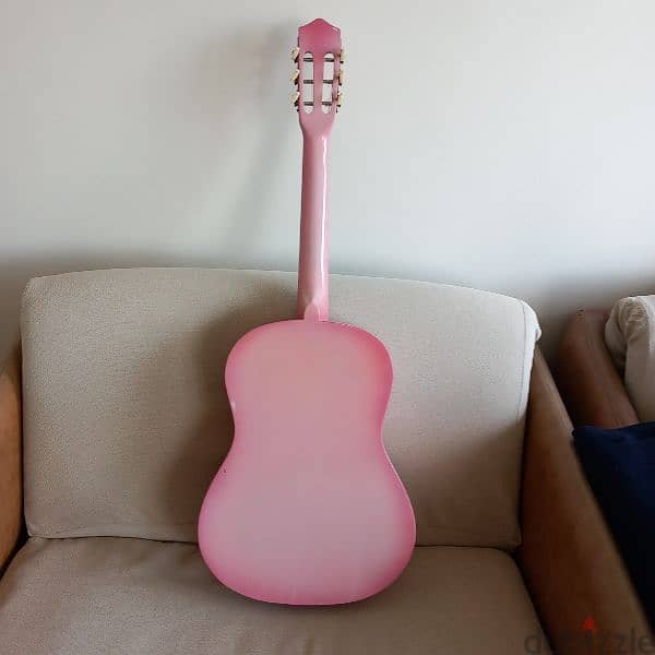 Classic  Guitar - Rose color - size 3/4 with Stand in wood 3