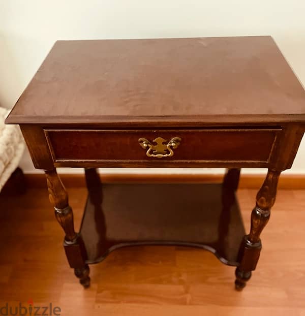 Regency single bed with night table and secretary cabinet desk 2