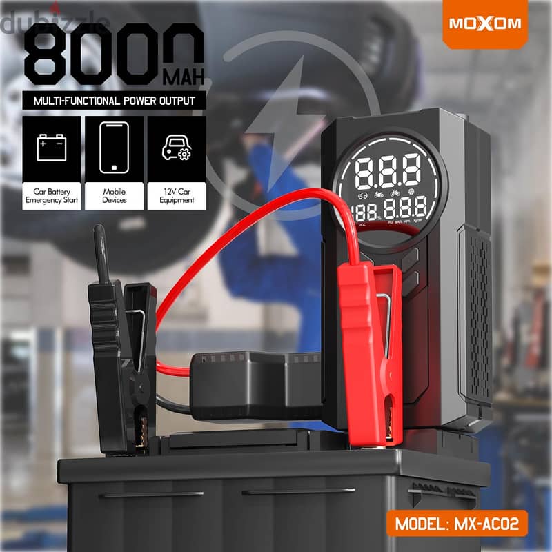 Moxom MX-AC02 Portable Air Pump 8000mAh Powerbank 5