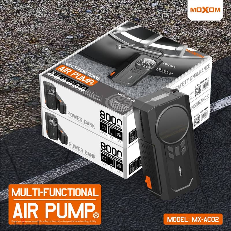 Moxom MX-AC02 Portable Air Pump 8000mAh Powerbank 6