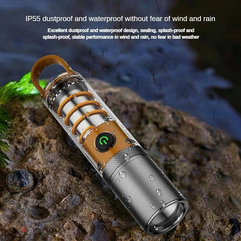 Heybb High Lumens Flashlight – Waterproof, Zoomable, 4 Light Modes 10