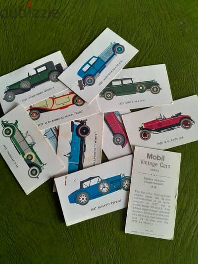 Vintage 1966 Mobil oil company cars trading cards variant