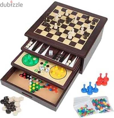 Playtive wooden game collection 10- in -1 board game