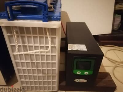 Aps&ups 1200va + بطارية 200 امبير