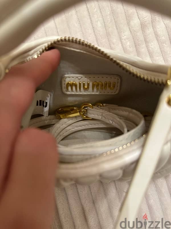 Miumiu mini white bag with long strap Copy 0