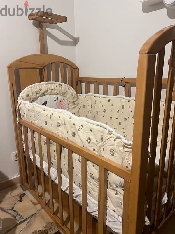 Full set baby bed with mattress 0