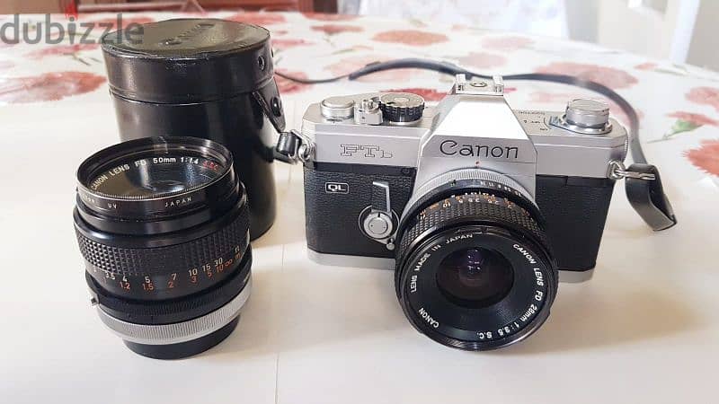 Canon FTb QL with 28mm & 50mm Lenses 0