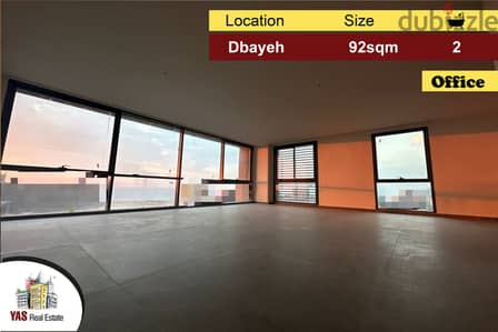 Dbayeh 92m2 | Office | Prime Location | Sea View | Brand New | MJ |