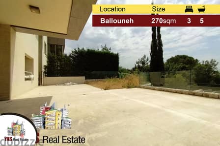 Ballouneh 270m2 | 230m2 Garden | Brand New | High-end | Open View |