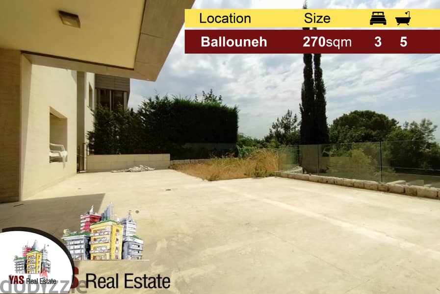 Ballouneh 270m2 | 230m2 Garden | Brand New | High-end | Open View | 0