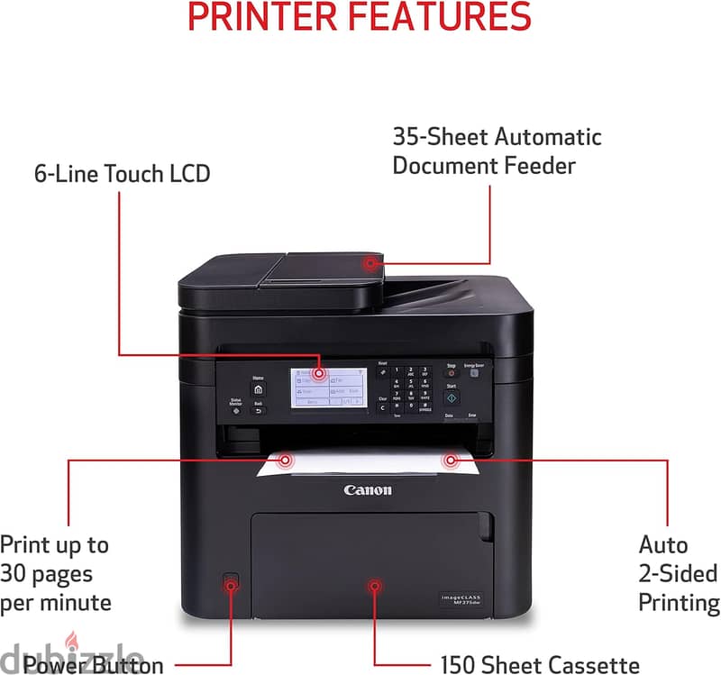 Canon all in One, Wireless, 2-Sided Laser Printer, MF275dw 4