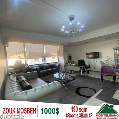 190 sqm shop / office for rent in Zouk Mosbeh!!