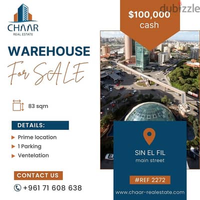 #R2272 - Warehouse for Sale in Sin El Fil