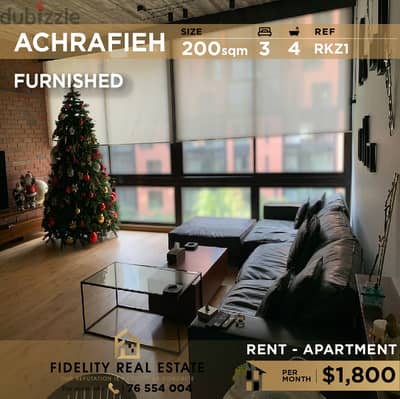 Apartment for rent in Achrafieh furnished RKZ1