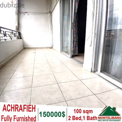 Fully Furnished 100 sqm Apartment for Sale in Achrafieh +city view