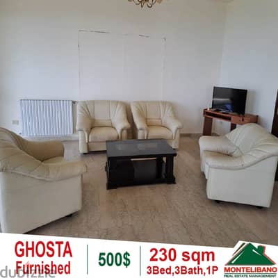 Furnished apartment for rent in Ghosta!!