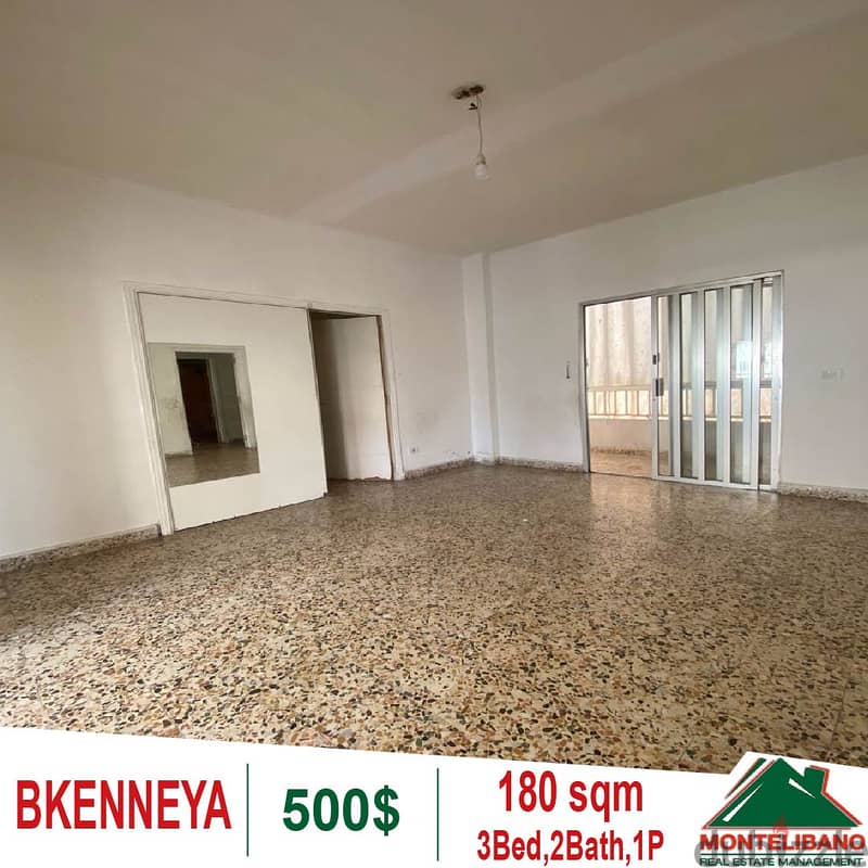 180 sqm apartment for rent in Bkenneya!! 0