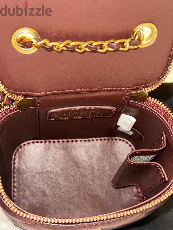 Mini Chanel Vanity Copy A Bordeaux color comes with dustbag and box 1