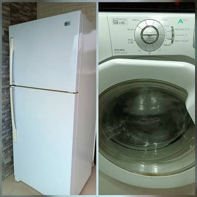 refrigerator + washing machine