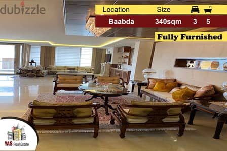 Baabda 340m2 | Fully Furnished | Flat | Luxury | View | Decorated |PA