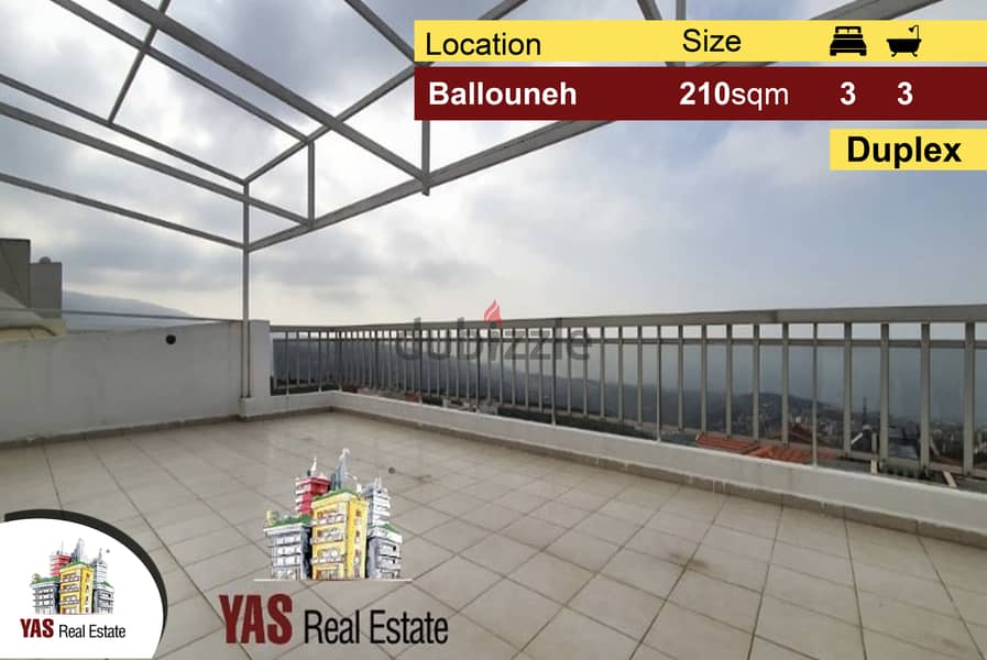 Ballouneh 210m2 | Duplex | Excellent Condition | Luxury | View | 0