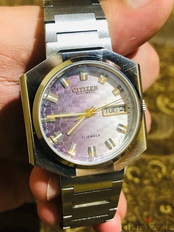 citizen automatic watch orginal fine working 1970 ساعة ستيزين لأصلي 1