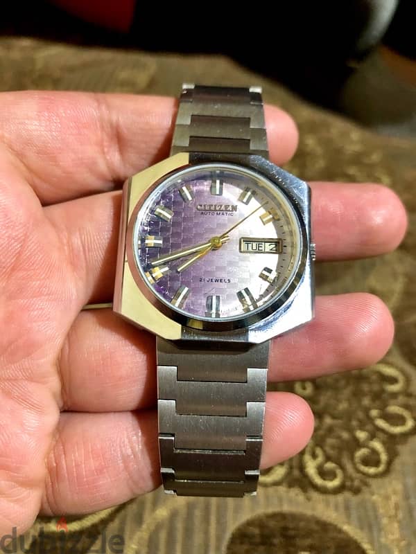 citizen automatic watch orginal fine working 1970 ساعة ستيزين لأصلي 8