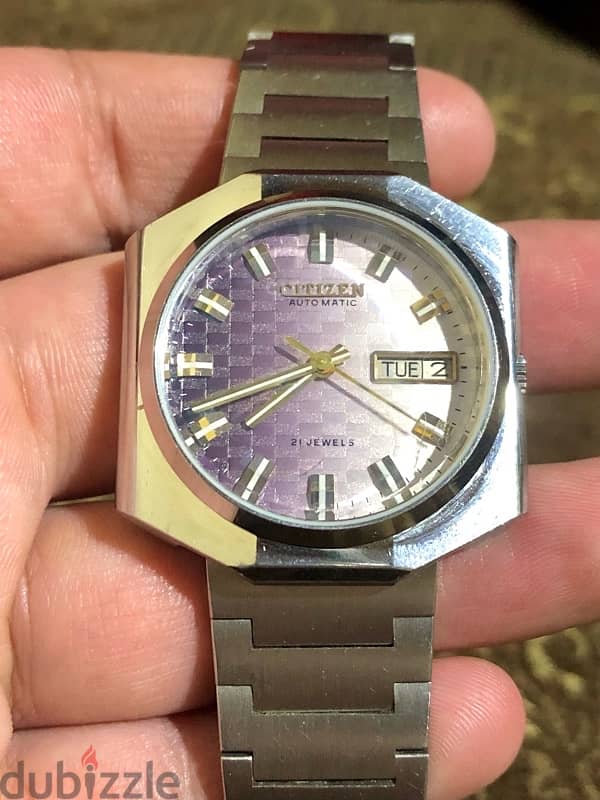 citizen automatic watch orginal fine working 1970 ساعة ستيزين لأصلي 11