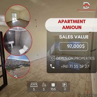 Apartment for sale in amioun 155sqm شقة للبيع في أميون ١٥٥م