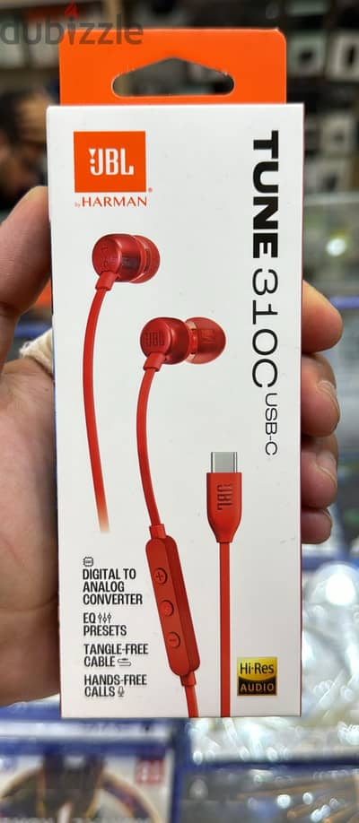 Jbl Tune 310c usb-c wired earphones red original & new price