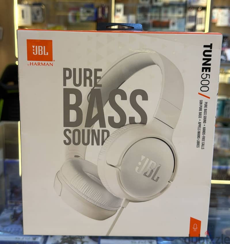 JBL tune 500 wired headphones white 0