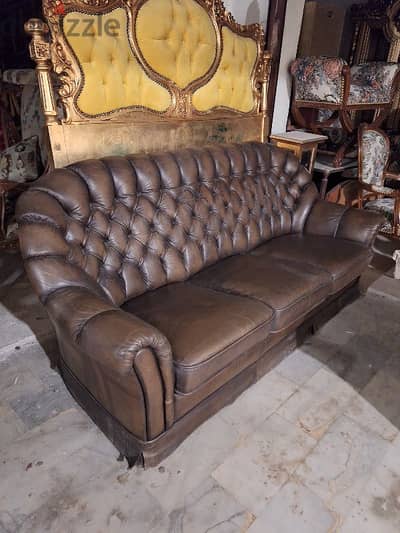 sofa chesterfield genuine leather original