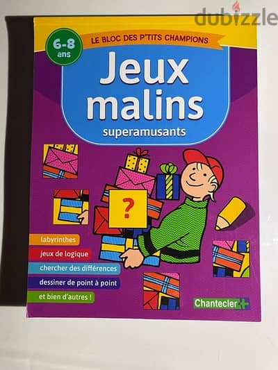 2 books of Jeux malins superamusants 6-8 ans