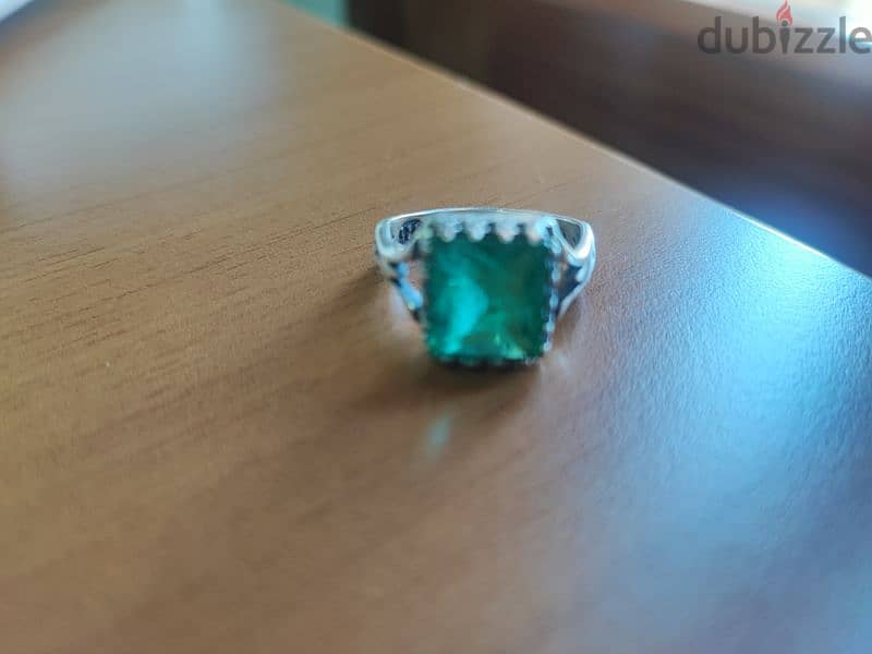 Emerald ring Zamurd stone ring 1