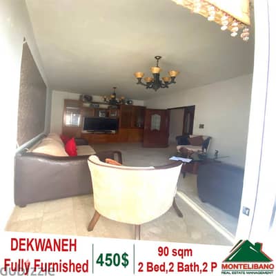 Fully Furnished 90 sqm apartment for rent in Dekwaneh !!!