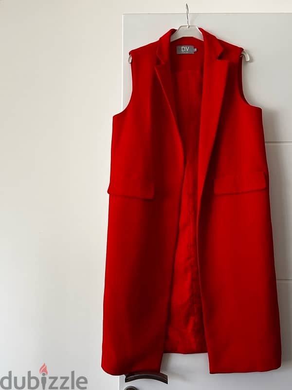 Sleeveless Red Gilet Jacket 2