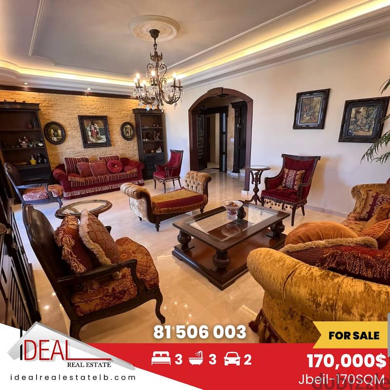 170 sqm deluxe furnished apartment for sale in Jbeil  REF#JH17432 0