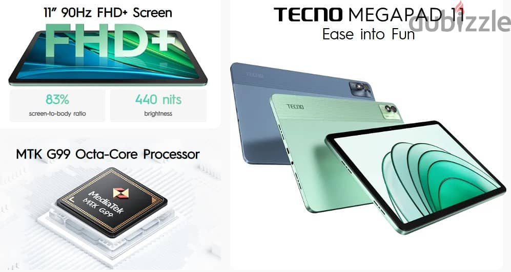 Tecno Megapad 11 128GB, ram up to 16gb 1