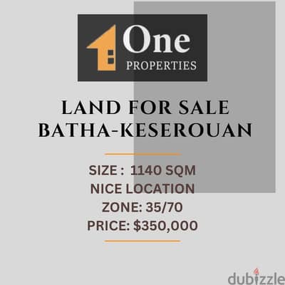 LAND FOR SALE IN BATHA - KESEROUAN