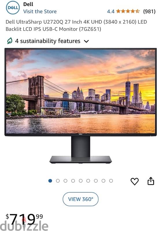 Dell U2720Q 27 inch 4k HDR 90W PD 1