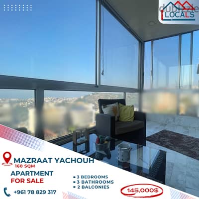 160 SQM Apartment For Sale in Mazraat Yachouh