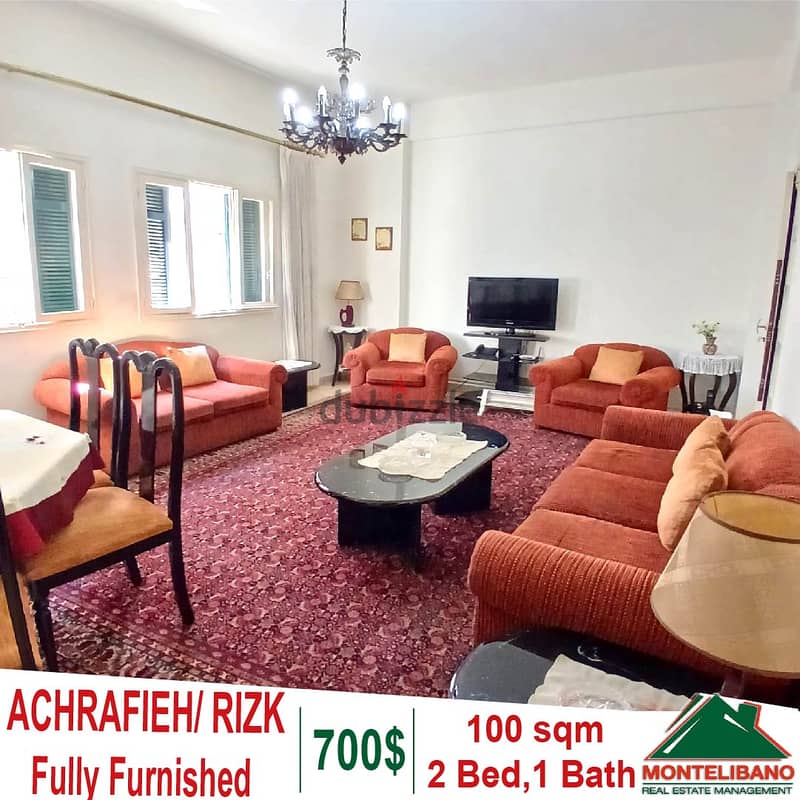 Fully Furnished 100 sqm Apartment for rent in Achrafieh - Rizk. 0